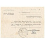 ZSRR, Ordery Czerwonej Gwiazdy (2 szt.) z zawiadomieniem MSZ o decyzji Rady Państwa