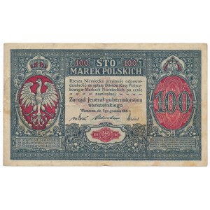 100 marek 1916 Jenerał - sześciocyfrowa numeracja