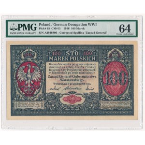 100 marek 1916 Generał - PMG 64 - PIĘKNY