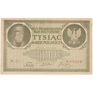 1.000 marek 1919 - Ser ZA - Falsyfikat z epoki (niewyłapany)