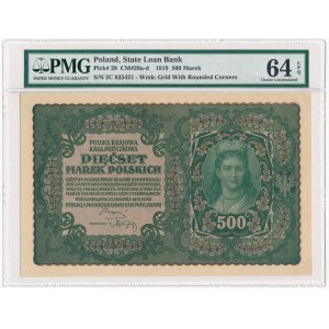 500 marek 1919 - II Serja C - PMG 64 EPQ 
