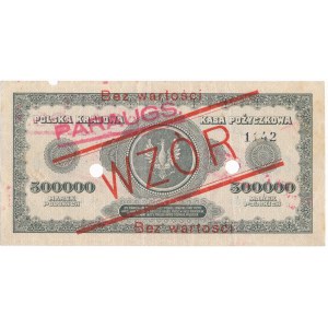 500.000 marek 1923 WZÓR - A - ze stemplem PARAUGS i dodatkową numeracją - NIEZNANY