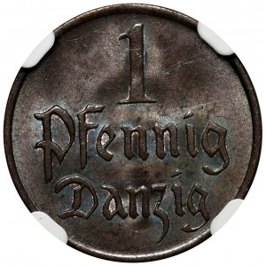 Wolne Miasto Gdańsk, 1 fenig 1926 - NGC MS65 BN