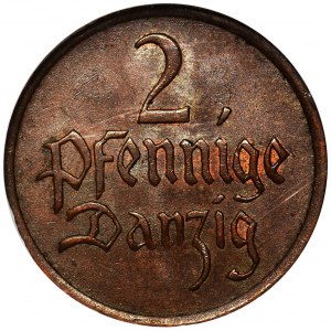 Wolne Miasto Gdańsk, 2 fenigi 1937 - NGC MS64 BN