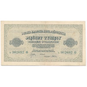 500.000 marek 1923 - N - num. sześciocyfrowa ❉ - rzadka odmiana