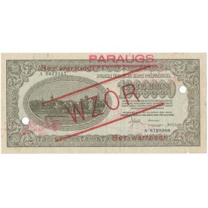 1 milion marek 1923 WZÓR - A - ze stemplem PARAUGS i dodatkową numeracją - NIEZNANY