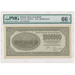 1 milion marek 1923 - A - PMG 66 EPQ - OKAZOWY EGZEMPLARZ
