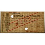 Przekaz, 100 milionów marek 1923 - WZÓR - PMG 58 EPQ - WYŚMIENITY