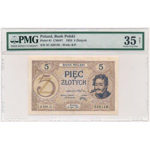 5 złotych 1924 II EM.C - PMG 35 