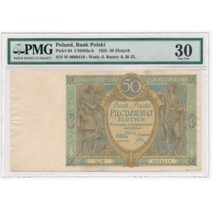 50 złotych 1925 Ser.W - PMG 30 - bardzo ładny