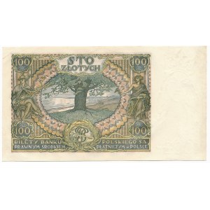 100 złotych 1932 Ser.AO. - znw. kreski na dole
