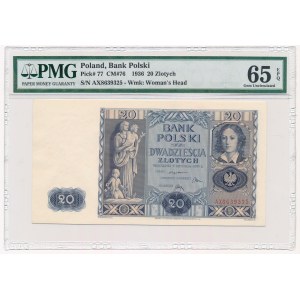 20 złotych 1936 - AX - PMG 65 EPQ