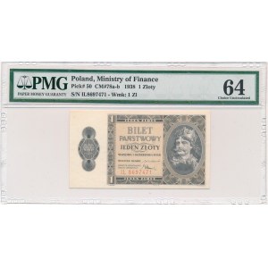 1 złoty 1938 - IL - PMG 64