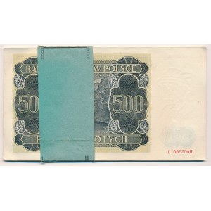 500 złotych 1940 - B - ORYGINALNA PACZKA z banderolą 