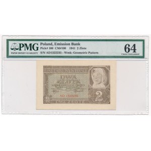 2 złote 1941 - AD - PMG 64