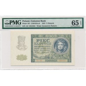 5 złotych 1941 - AE - PMG 65 EPQ