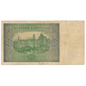 500 złotych 1946 - Dz - rzadsza seria zastępcza