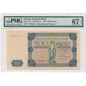 500 złotych 1947 - T2 - PMG 67 EPQ 