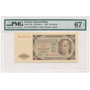 10 złotych 1948 - AW - PMG 67 EPQ