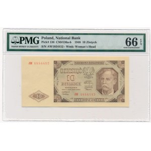 10 złotych 1948 - AW - PMG 66 EPQ