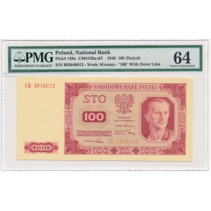 100 złotych 1948 - IR - PMG 64