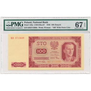 100 złotych 1948 - KR - PMG 67 EPQ