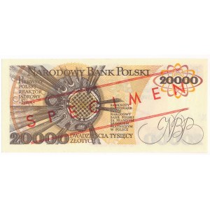 20.000 złotych 1989 WZÓR A 0000000 No.0465