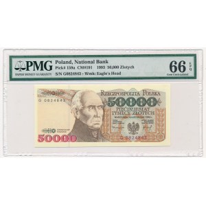 50.000 złotych 1993 - G - PMG 66 EPQ - RZADKA