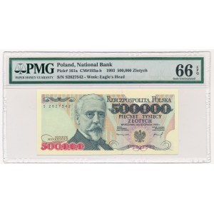 500.000 złotych 1993 - S - PMG 66 EPQ - rzadka seria