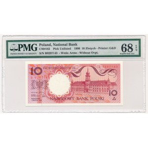 10 złotych 1990 - B - PMG 68 EPQ