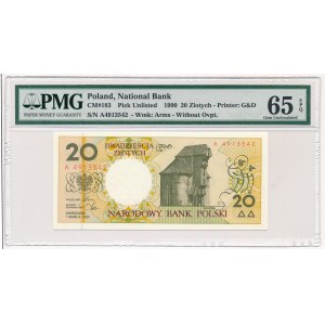 20 złotych 1990 - A - PMG 65 EPQ