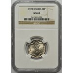 Wolne Miasto Gdańsk, 10 fenigów 1923 - NGC MS65