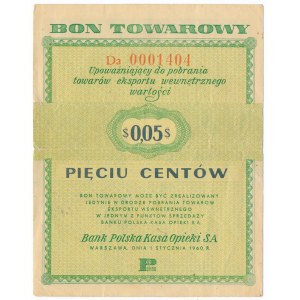 Pewex 5 centów 1960 - Da - z klauzulą