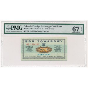 Pewex 1 cent 1969 - GL - PMG 67 EPQ