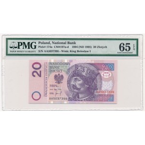 20 złotych 1994 - AA - PMG 65 EPQ