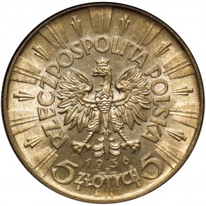 Piłsudski, 5 złotych 1936 - NGC MS63 WYŚMIENITY