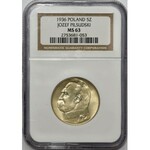 Piłsudski, 5 złotych 1936 - NGC MS63 WYŚMIENITY