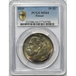 Piłsudski, 10 złotych 1939 - PCGS MS64