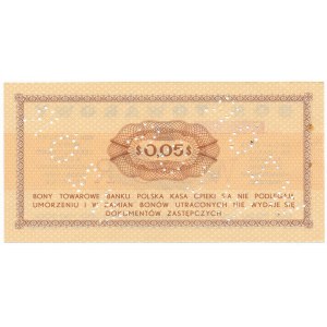 Pewex Bon Towarowy 5 centów 1969 WZÓR - Ea - NIEZNANY 