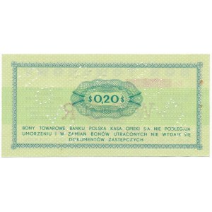 Pewex Bon Towarowy 20 centów 1969 WZÓR - En - NIEZNANY 