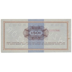 Pewex Bon Towarowy 50 dolarów 1969 WZÓR - Ei - NIEZNANY 
