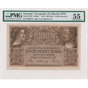 Kowno 100 marek 1918 - PMG 55