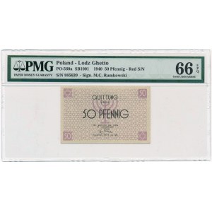 50 fenigów 1940 czerwony numerator - PMG 66 EPQ