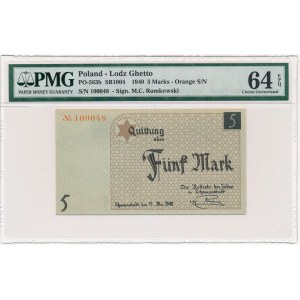 5 marek 1940 - PMG 64 EPQ - papier kartonowy