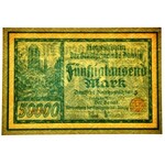 Gdańsk 50.000 marek 1923 num. 5 cyfr 