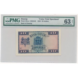 10 guldenów 1924 SPECIMEN - PMG 63 NET