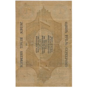 1 rubel srebrem 1866 Kupiszeński - unikalny wariant na ciemnym papierze