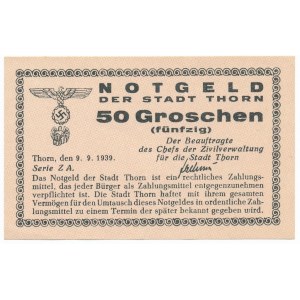 Thorn (Toruń), 50 groszy 1939