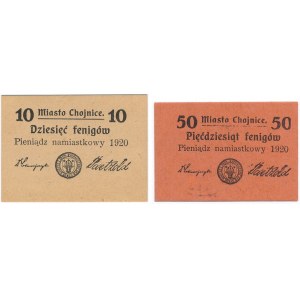 Chojnice, 10 i 50 fenigów 1920 (2szt)