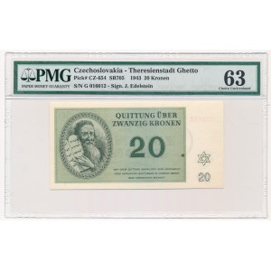 Czechosłowacja, Getto Terezin 20 koron 1943 - PMG 63